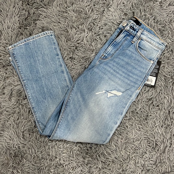 NEW • Hudson Jeans • Holly High Waist Crop Jeans Bright side Blue Distressed 25 - Picture 4 of 6